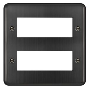 Click Deco Plus 2 Tier Minigrid Unfurnished Plate 12 Apertures Matt Bronze