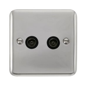Click Deco Plus Twin Coaxial Outlet