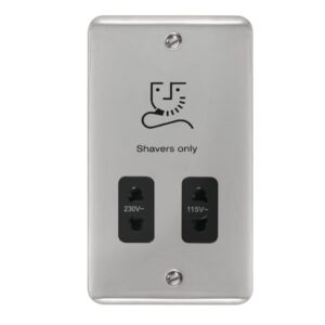 Click Deco Plus 115/230V Dual Voltage Shaver Socket