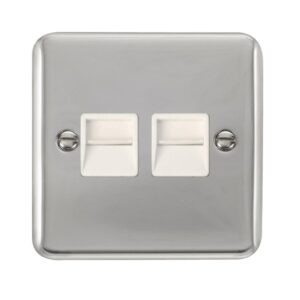 Click Deco Plus Twin Telephone Outlet Master