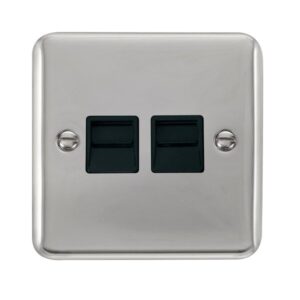 Click Deco Plus Twin Telephone Outlet Secondary