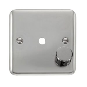 Click Deco Plus 1 Gang Dimmer Plate & Knob (650W Max) 1 Aperture