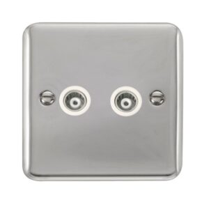 Click Deco Plus Twin Isolated Coaxial Outlet