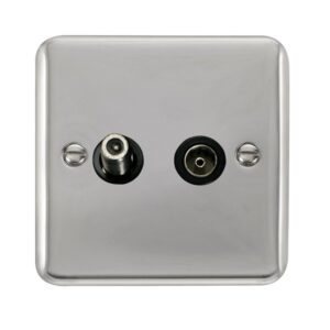 Click Deco Plus Non-Isolated Satellite & Non-Isolated Coaxial Outlet