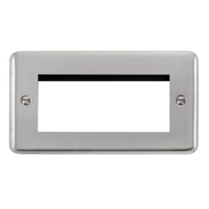 Click Deco Plus 2 Gang New Media Unfurnished Plate 4 Apertures