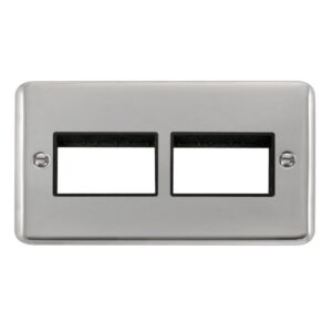 Click Deco Plus 2 Gang Minigrid Unfurnished Plate 2 X 3 Apertures
