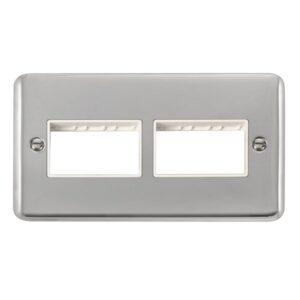 Click Deco Plus 2 Gang Minigrid Unfurnished Plate 2 X 3 Apertures