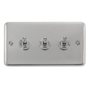 Click Deco Plus 10Ax 3 Gang 2 Way Toggle Switch