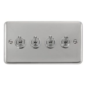 Click Deco Plus 10Ax 4 Gang 2 Way Toggle Switch