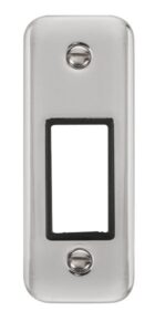 Click Deco Plus 1 Gang Minigrid Unfurnished Architrave Plate 1 Aperture