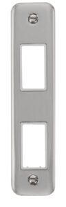 Click Deco Plus 2 Gang Minigrid Unfurnished Architrave Plate 2 Apertures