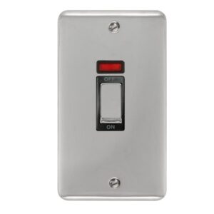 Click Deco Plus 45A Ingot 2 Gang Dp Switch With Neon