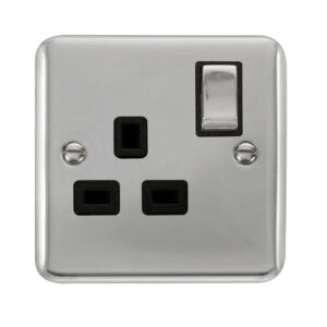 Click Deco Plus 13A Ingot 1 Gang Dp Switched Socket