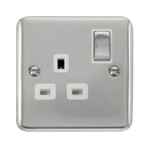 Click Deco Plus 13A Ingot 1 Gang Dp Switched Socket