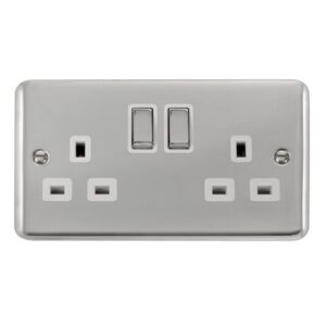 Click Deco Plus 13A Ingot 2 Gang Dp Switched Socket