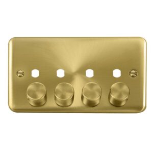 Click Deco Plus Dpsb 4 Gang Double Dimmer Plate & Knobs