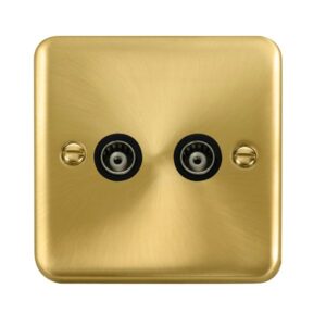 Click Deco Plus Twin Isolated Coaxial Outlet