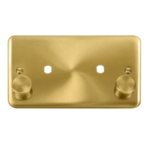 Click Deco Plus 2 Gang Dimmer Plate & Knobs (1630W Max) 2 Apertures