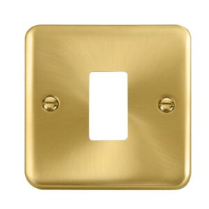 Click Deco Plus 1 Gang GridPro Frontplate Satin Brass