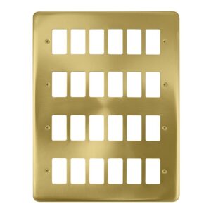 Click Deco Plus 24 Gang GridPro Frontplate Satin Brass