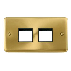Click Deco Plus 2 Gang Minigrid Unfurnished Plate 2 X 2 Apertures