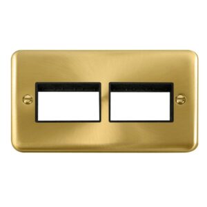 Click Deco Plus 2 Gang Minigrid Unfurnished Plate 2 X 3 Apertures