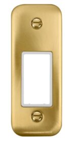 Click Deco Plus 1 Gang Minigrid Unfurnished Architrave Plate 1 Aperture