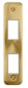 Click Deco Plus 2 Gang Minigrid Unfurnished Architrave Plate 2 Apertures
