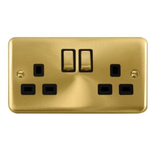 Click Deco Plus 13A Ingot 2 Gang Dp Switched Socket