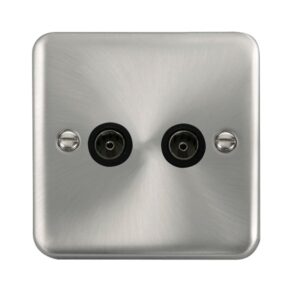 Click Deco Plus Twin Coaxial Outlet
