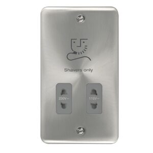 Click Deco Plus 115V/230V Dual Voltage Shaver Socket Outlet