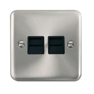 Click Deco Plus Twin Telephone Outlet Master