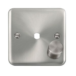 Click Deco Plus 1 Gang Dimmer Plate & Knob (650W Max) 1 Aperture