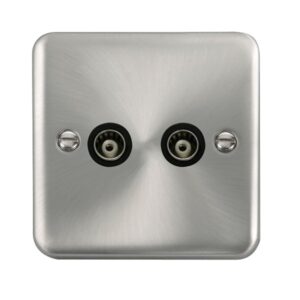 Click Deco Plus Twin Isolated Coaxial Outlet