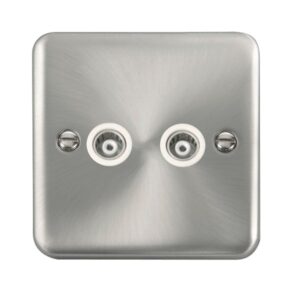 Click Deco Plus Twin Isolated Coaxial Outlet
