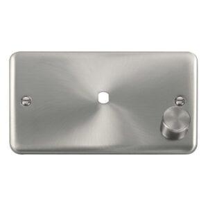 Click Deco Plus 2 Gang Dimmer Plate & Knob (630W Or 1000W) 1 Aperture