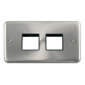 Click Deco Plus 2 Gang Minigrid Unfurnished Plate 2 X 2 Apertures