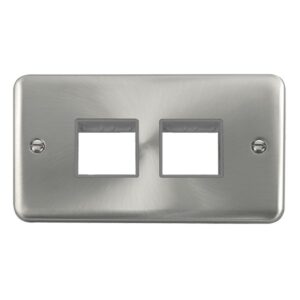 Click Deco Plus 2 Gang Minigrid? Unfurnished Plate 2 X 2 Apertures