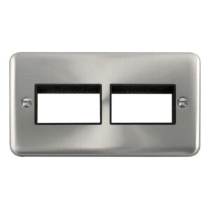 Click Deco Plus 2 Gang Minigrid Unfurnished Plate 2 X 3 Apertures