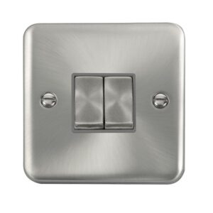 Click Deco Plus 10Ax Ingot 2 Gang 2 Way Plate Switch