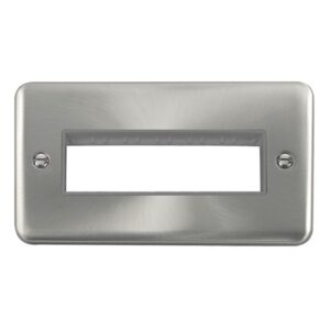 Click Deco Plus 2 Gang Minigrid? Unfurnished Plate 6 In-Line Apertures