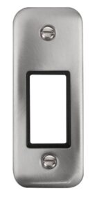 Click Deco Plus 1 Gang Minigrid Unfurnished Architrave Plate 1 Aperture