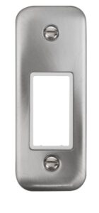 Click Deco Plus 1 Gang Minigrid Unfurnished Architrave Plate 1 Aperture