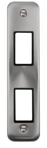 Click Deco Plus 2 Gang Minigrid Unfurnished Architrave Plate 2 Apertures