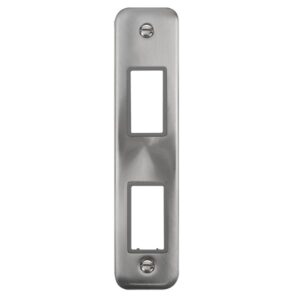 Click Deco Plus 2 Gang Minigrid? Unfurnished Architrave Plate 2 Apertures