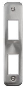 Click Deco Plus 2 Gang Minigrid Unfurnished Architrave Plate 2 Apertures