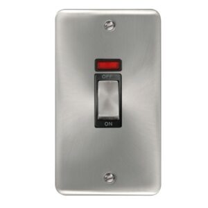 Click Deco Plus 45A Ingot 2 Gang Dp Switch With Neon