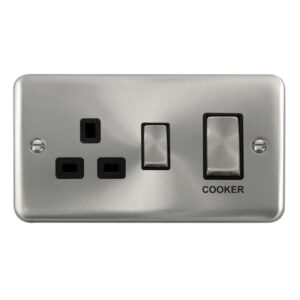 Click Deco Plus 45A Ingot 2 Gang Dp Switch With 13A Dp Switched Socket