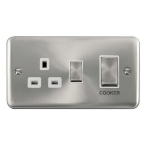 Click Deco Plus 45A Ingot 2 Gang Dp Switch With 13A Dp Switched Socket