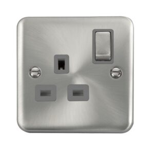 Click Deco Plus 13A Ingot 1 Gang Double Pole Switched Socket Outlet